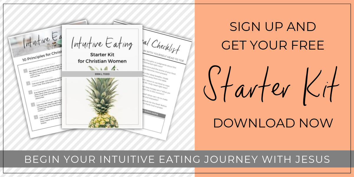 Intuitive Eating Starter Kit for Christian Women free downloadable guide