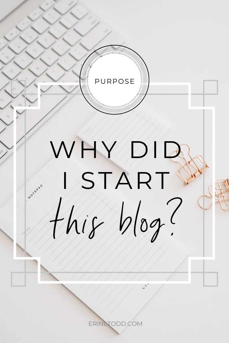 Why did I start this blog?