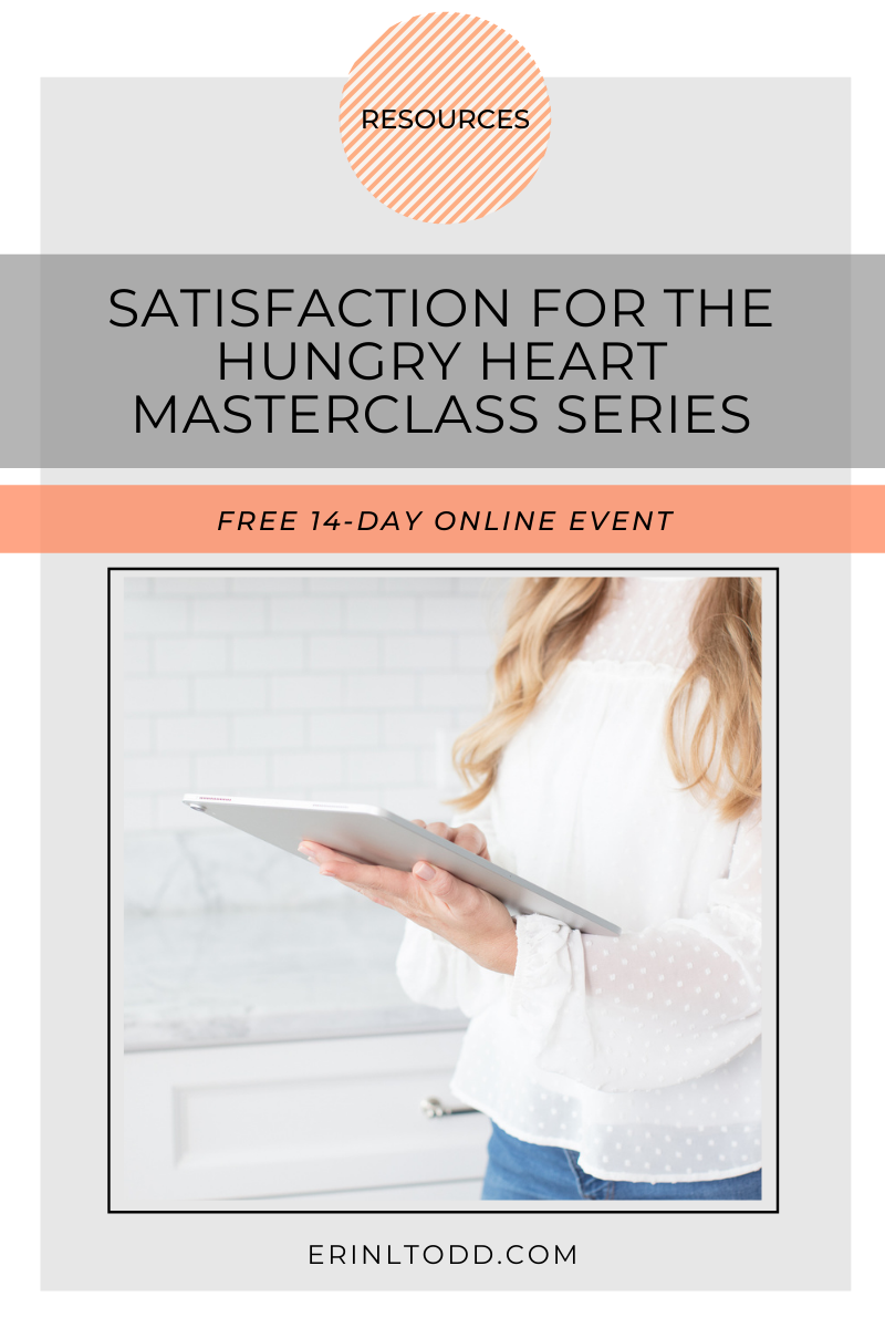 Satisfaction for the Hungry Heart Masterclass Series free 14 day online event for Christian health and faith