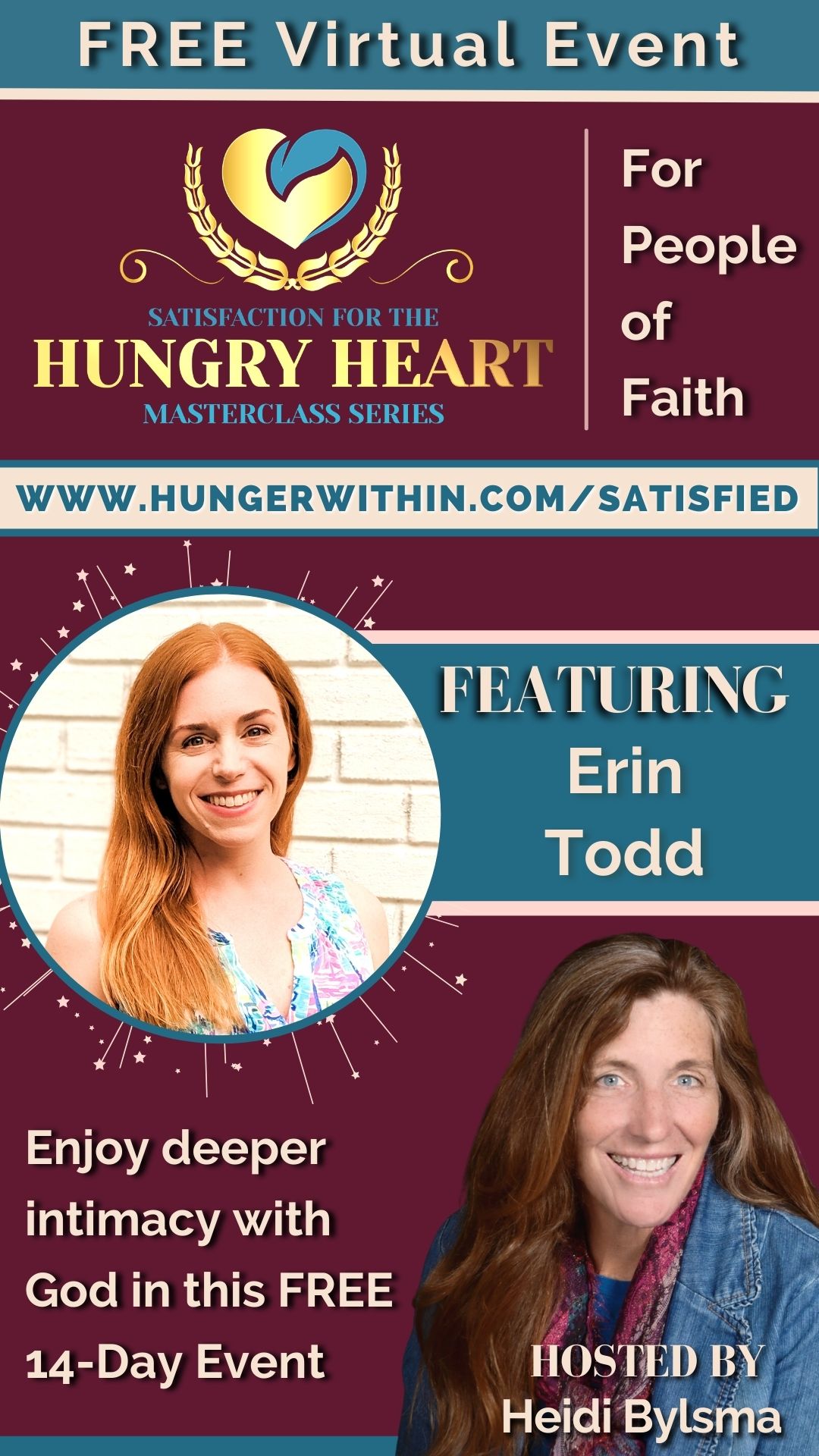 Satisfaction for the Hungry Heart Masterclass Series featuring Erin Todd